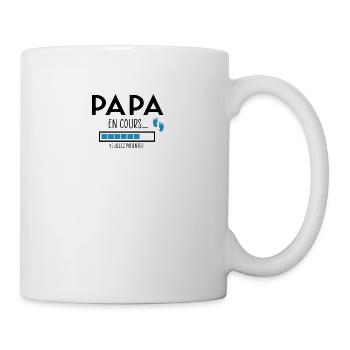 Papa en cour - Mug blanc - blanc - Droite