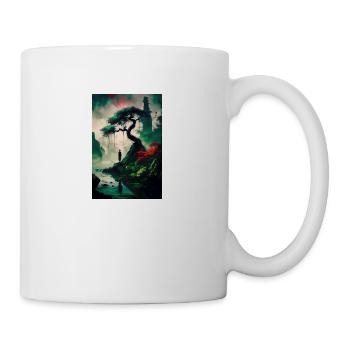 Stunning Minimalistic Japanese Landscape painting - Mug - white - Right