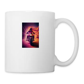 Motorrad - Tasse - Weiß - Rechts