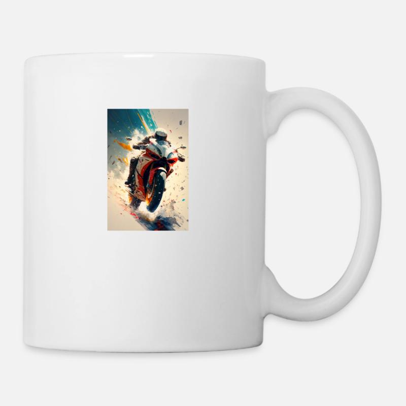 Motorrad - Tasse - Weiß