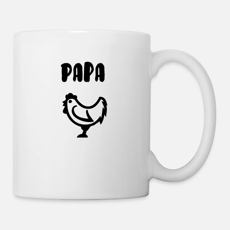 Papa Henne - Tasse - Weiß
