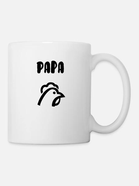 Papa Henne - Tasse - Weiß
