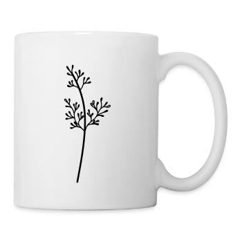 fleur sauvage simple - Mug blanc - blanc - Droite