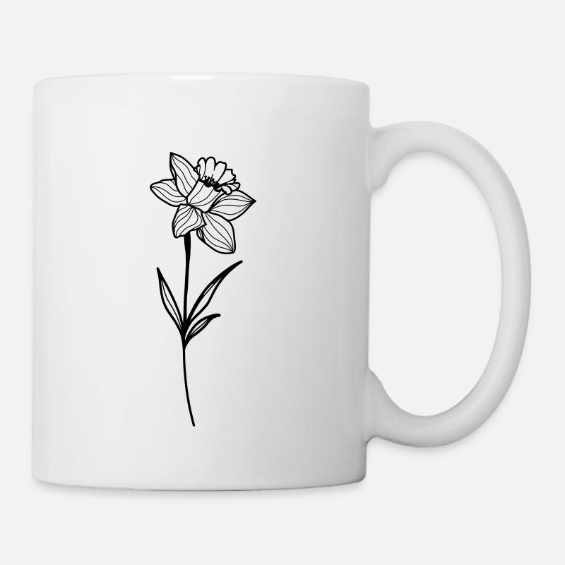 Narzisse, Osterglöckchen - Tasse - Weiß