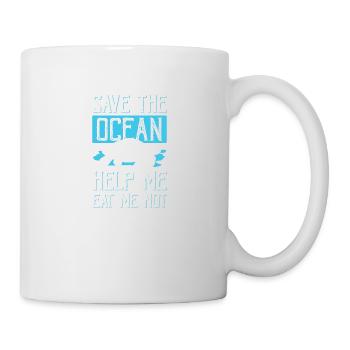 Sauvons la tortue de l’océan - Mug blanc - blanc - Droite