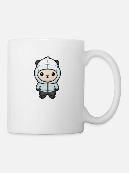 Eisbär Winter Bär Comic Niedlich - Tasse - Weiß