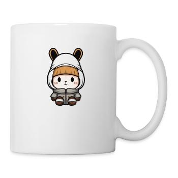 Lapin Hiver Bande Dessinée Mignon - Mug blanc - blanc - Droite