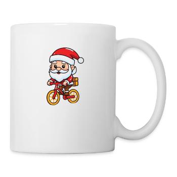Père Noël vélo Noël - Mug blanc - blanc - Droite
