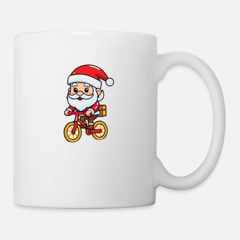 Père Noël vélo Noël - Mug blanc - blanc