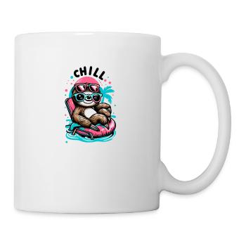 Chill Faultier - Tasse - Weiß - Rechts