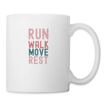 Motivation Sport - Run, Walk, Move, Rest - Mug - white - Right