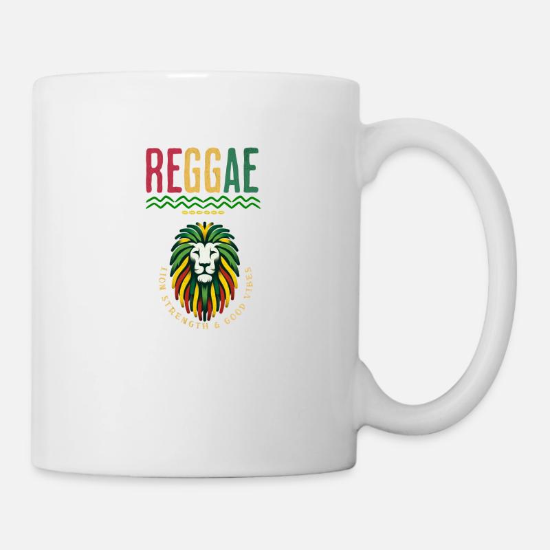 Reggae Lion tshirt - Mug - white