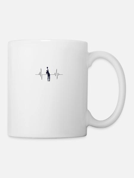 the heart beats for sport - Tasse - Weiß