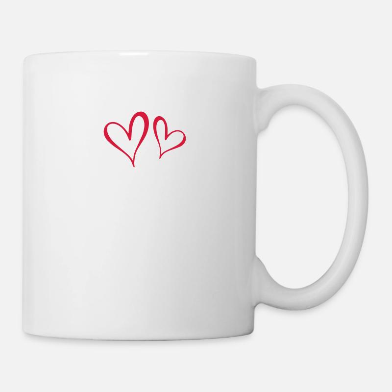Herzen - Tasse - Weiß