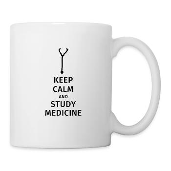 Restez calme et étudiez la médecine - Mug blanc - blanc - Droite