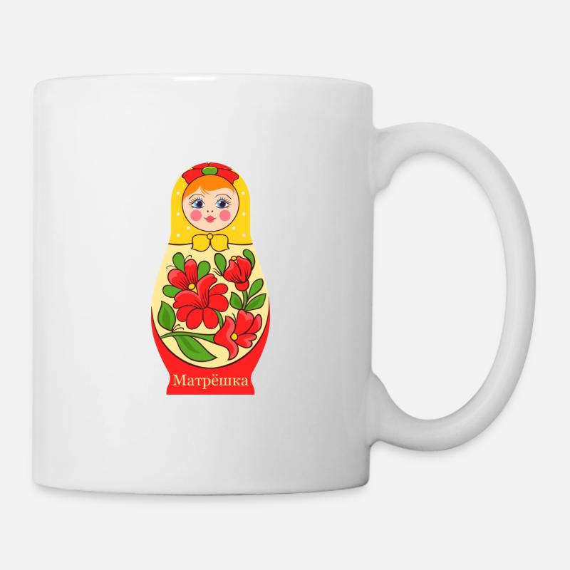 Matryoshka, une poupée russe Matroshka - Mug blanc - blanc