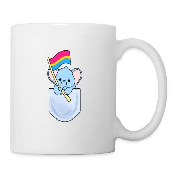 Elefant in Tasche Pan Pride - Tasse - Weiß - Rechts