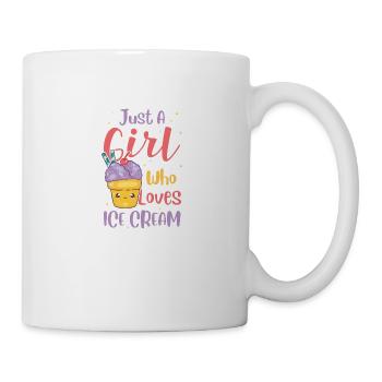 Girl Who Loves Ice Cream - Tasse - Weiß - Rechts