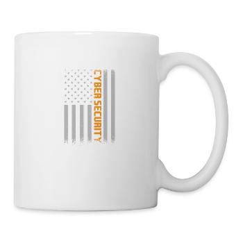 Cybersecurity American Flag - Tasse - Weiß - Rechts