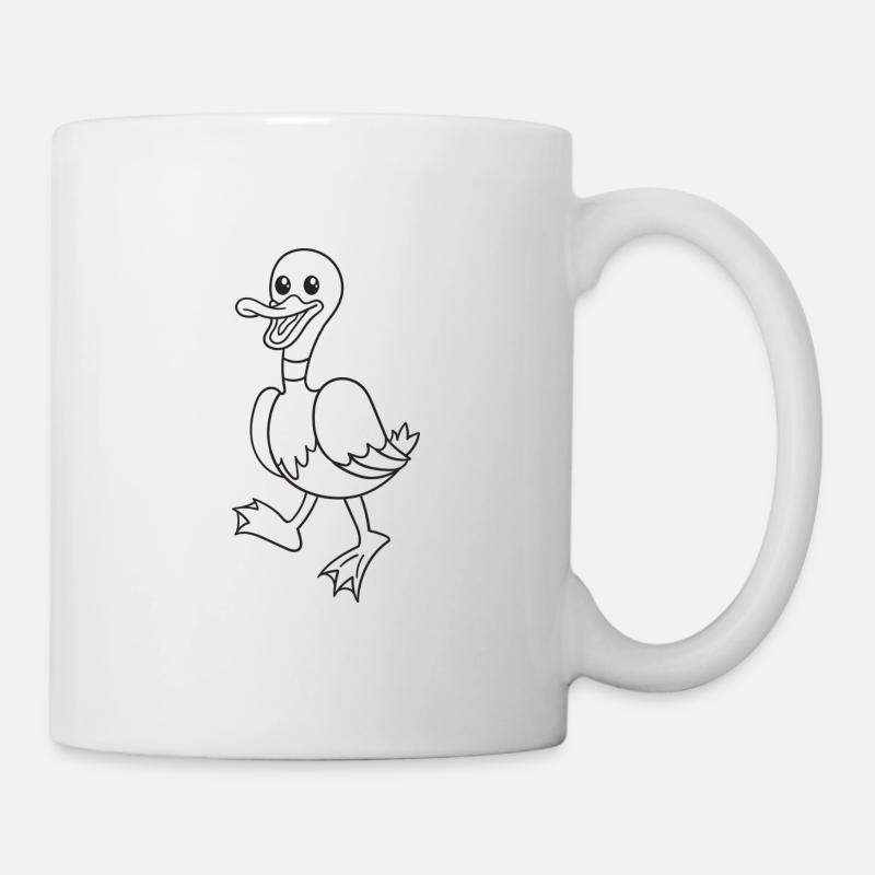 Canard, canard, oiseau, cadeau, idée cadeau - Mug blanc - blanc