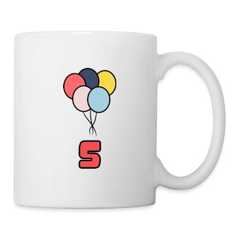 5. 5 YEARS. 5th ANNIVERSARY. 5 YEAR ANNIVERSARY - Mug - white - Right