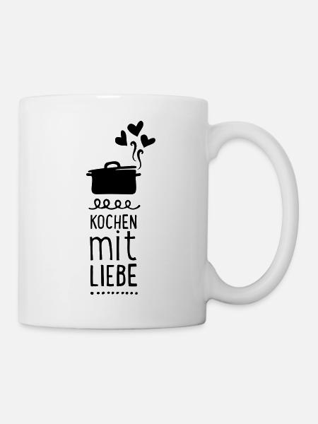 kochen liebe hobbykoch freude spass topf koch (1c) - Tasse - Weiß