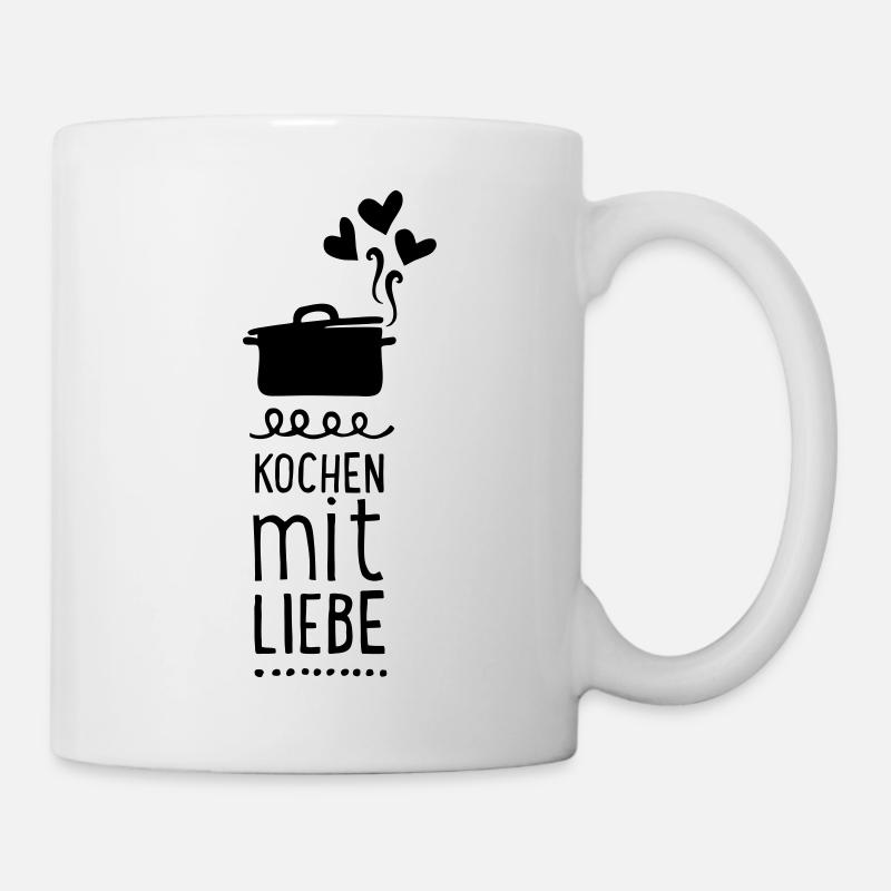 kochen liebe hobbykoch freude spass topf koch (1c) - Tasse - Weiß
