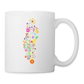 Blumenranke - Tasse - Weiß - Rechts