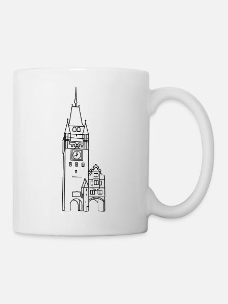 Martinstor Freiburg - Tasse - Weiß