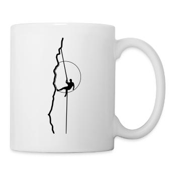 Kletterer beim Abseilen in der Sonne (1c) - Tasse - Weiß - Rechts