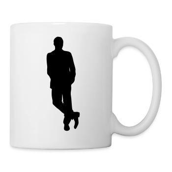 Mann Körper Silhouette Vektor-Design - Tasse - Weiß - Rechts