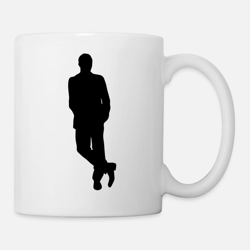 Man body Silhouette vector design - Mug - white