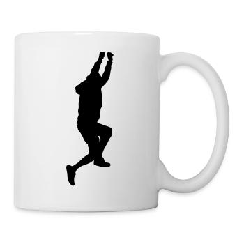 Mann Körper Silhouette Vektor-Design - Tasse - Weiß - Rechts