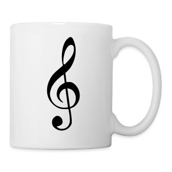 trebble Schlüssel - Tasse - Weiß - Rechts