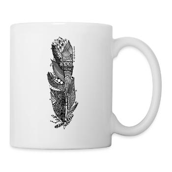 Feder - Tasse - Weiß - Rechts