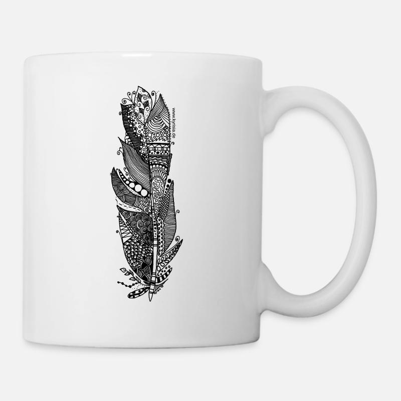 Feder - Tasse - Weiß