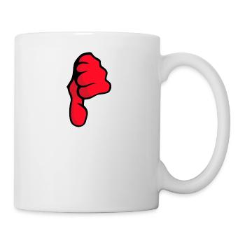 pouces vers le bas - Mug blanc - blanc - Droite