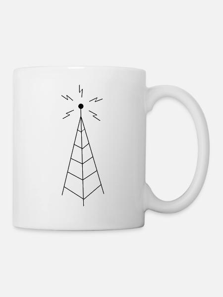 Transmission Tower Sendemast - Mug blanc - blanc