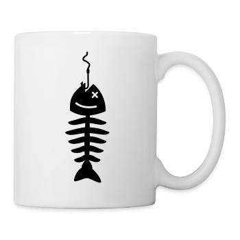 fisch_am_haken - Tasse - Weiß - Rechts