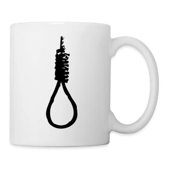 Schiebe Knoten hängenden Seil - Tasse - Weiß - Rechts