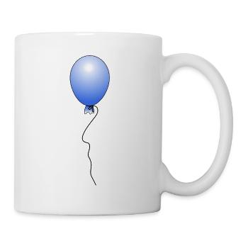 Ballon - Blau - Tasse - Weiß - Rechts