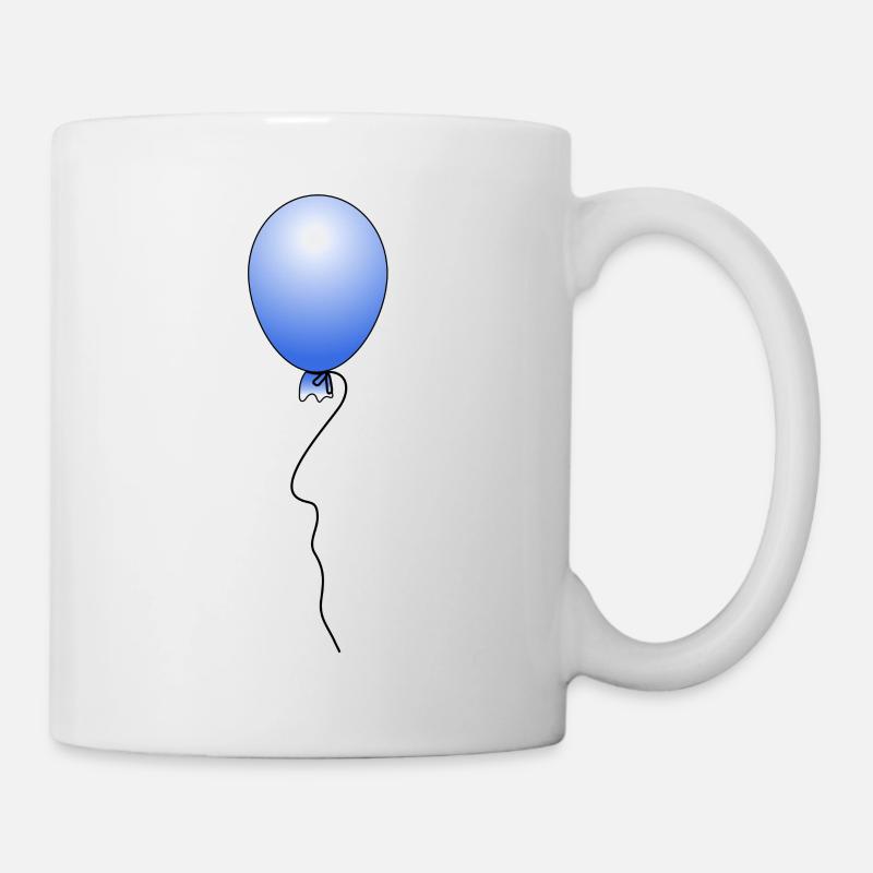 Ballon - Blau - Tasse - Weiß