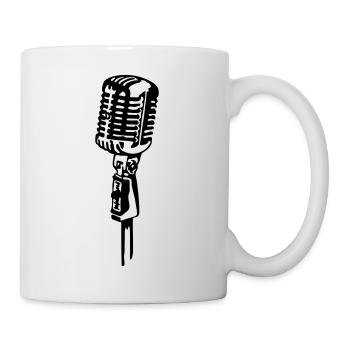 Retro Mikrofon - Tasse - Weiß - Rechts