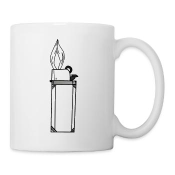 Lighter Gift Idea Light Smoking - Mug - white - Right