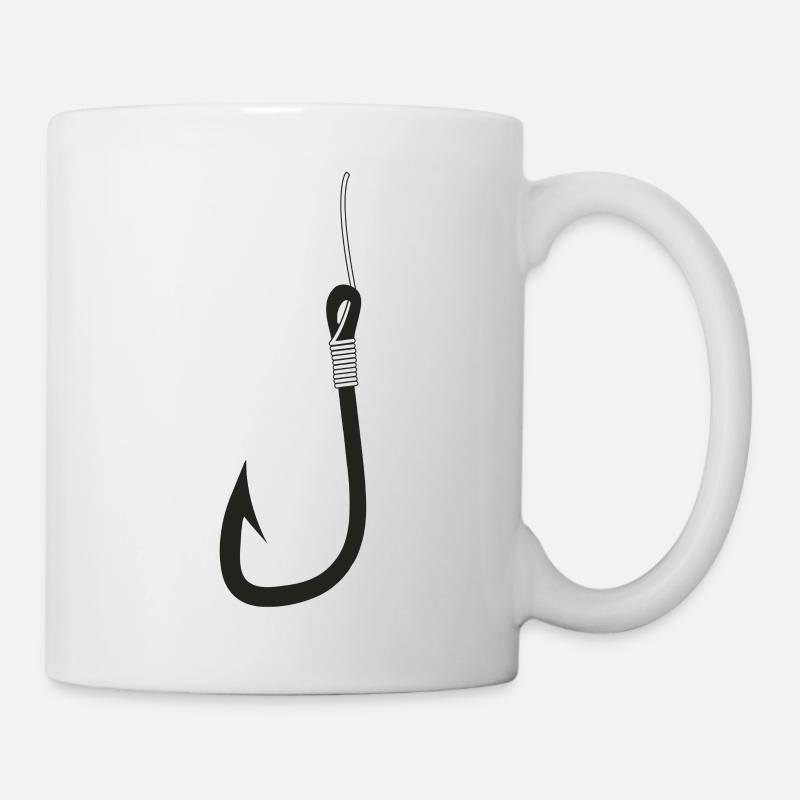 Hameçon noir - Mug blanc - blanc