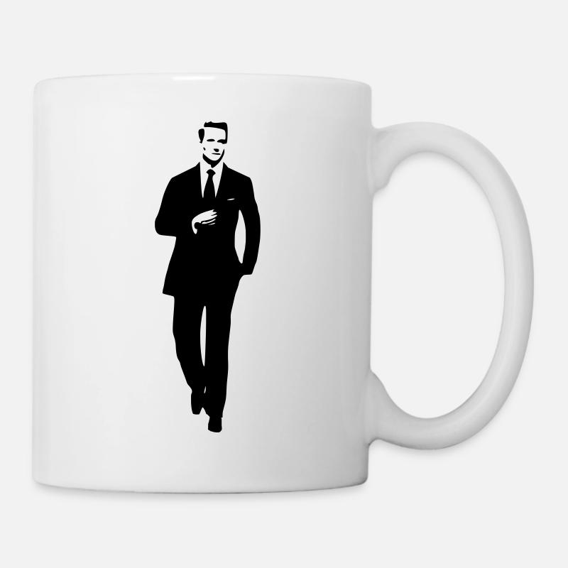 Man in suit - Tasse - Weiß