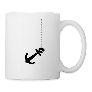 Anker mit Seil - Tasse - Weiß - Rechts