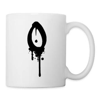 O circle ring graffiti drops Farbklex spray - Mug - white - Right