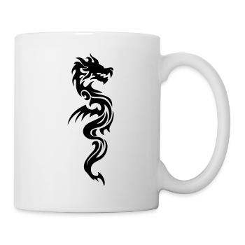 Drachen Kampfsport - Tasse - Weiß - Rechts