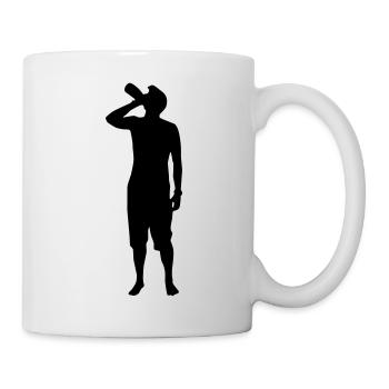 drinking man - Tasse - Weiß - Rechts